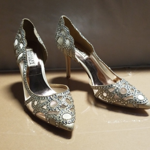 Badgley mischka marissa embellished evening pumps Clearance